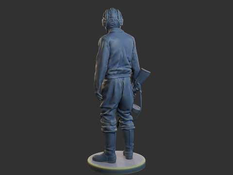 Équipage de char soviétique russe STC WW2 1 001 Modèles 3D en vedette