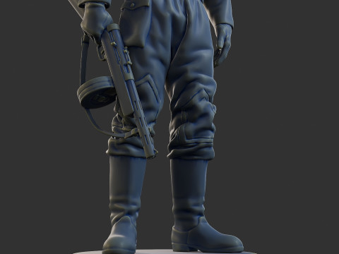 Équipage de char soviétique russe STC WW2 1 001 Modèles 3D en vedette