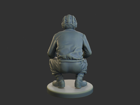 Rus Sovyet tankı Mürettebat STC WW2 1 002 3D Baskı Modeli