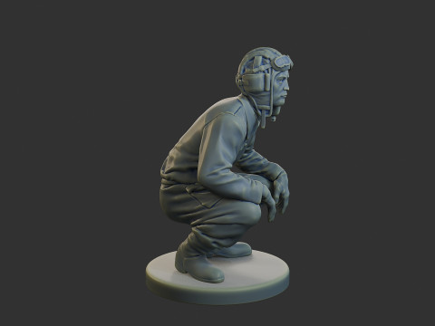 Rus Sovyet tankı Mürettebat STC WW2 1 002 3D Baskı Modeli