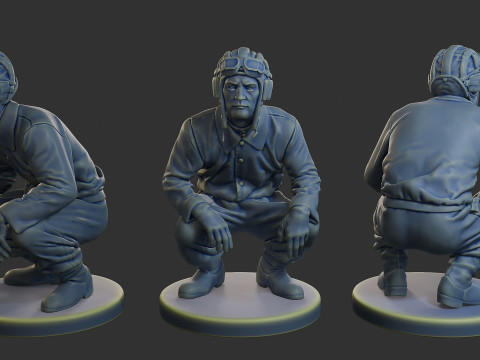 러시아 소련 탱크 승무원 STC WW2 1 002 3D 프린트 모델