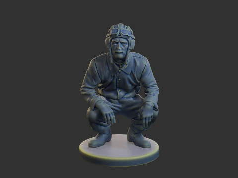 Equipaggio di carri armati sovietici russi STC WW2 1 002 Modello di stampa 3D