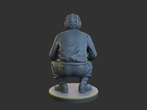 Equipaggio di carri armati sovietici russi STC WW2 1 002 Modello di stampa 3D