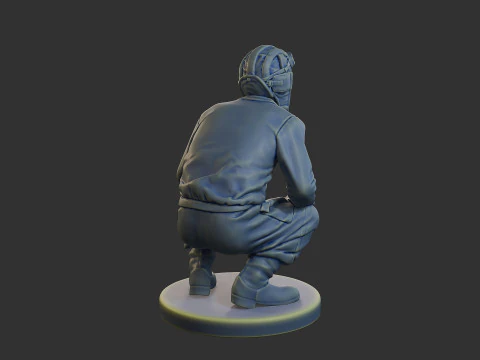 Equipaggio di carri armati sovietici russi STC WW2 1 002 Modello di stampa 3D