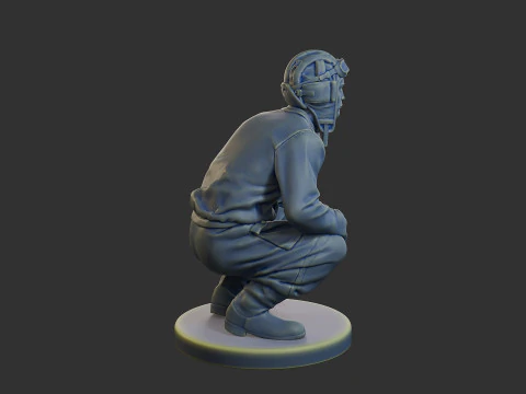 Equipaggio di carri armati sovietici russi STC WW2 1 002 Modello di stampa 3D