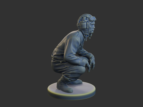 Tripulación del tanque soviético ruso STC WW2 1 002 Modelo de impresión 3D