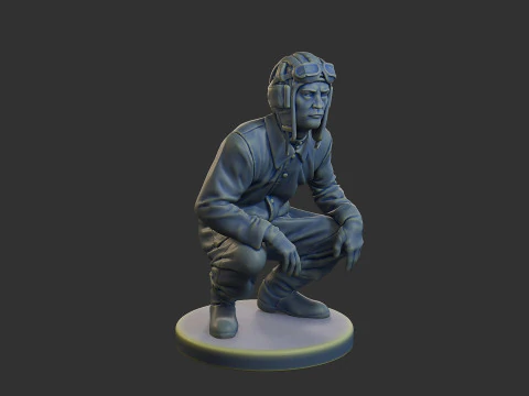 Equipaggio di carri armati sovietici russi STC WW2 1 002 Modello di stampa 3D