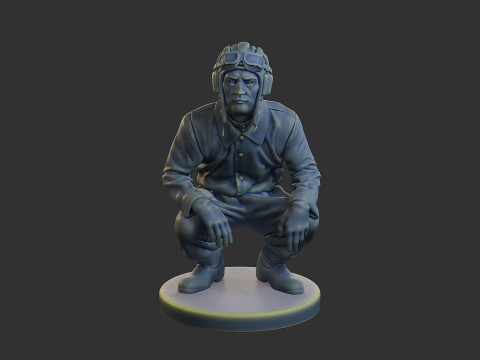 Tripulación del tanque soviético ruso STC WW2 1 002 Modelo de impresión 3D