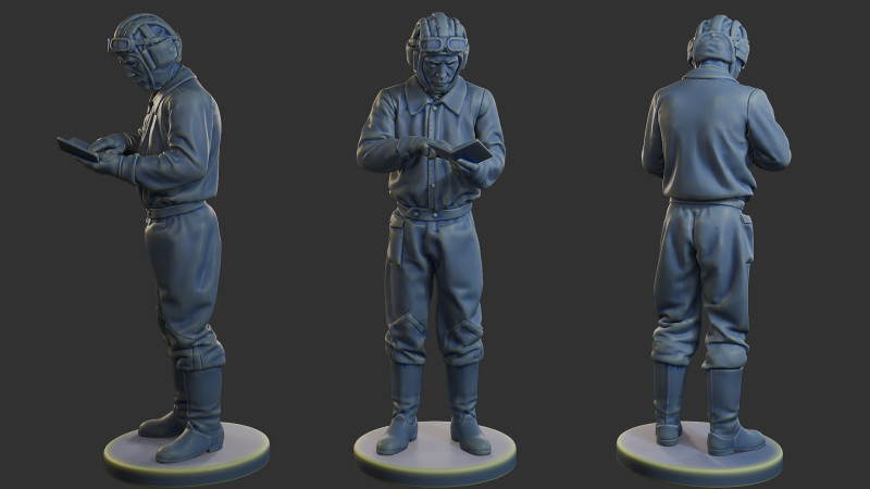 Rus Sovyet tankı Mürettebat STC WW2 1 005 3D Baskı Modeli .c4d .max .obj .3ds .fbx .stl .blend