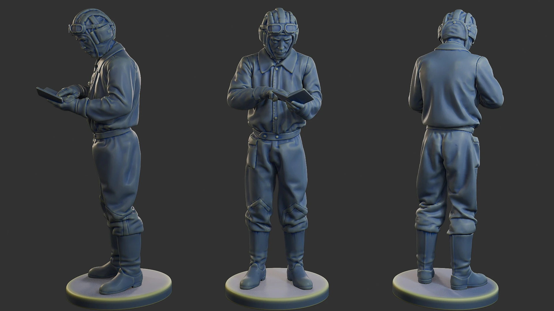 Russian Soviet tank Crew STC WW2 1 005 3D Print Model .c4d .max .obj .3ds .fbx .stl .blend 