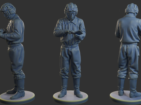 러시아 소련 탱크 승무원 STC WW2 1 005 3D 프린트 모델