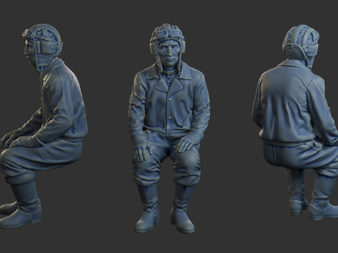 Русский советский танковый экипаж НТЦ WW2 1 004 3D Принт Модель