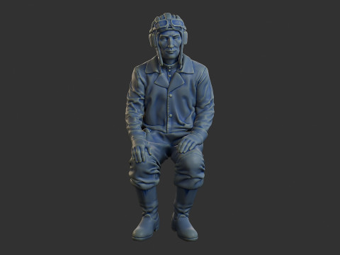 Załoga rosyjskiego czołgu STC WW2 1 004 Model do druku 3D