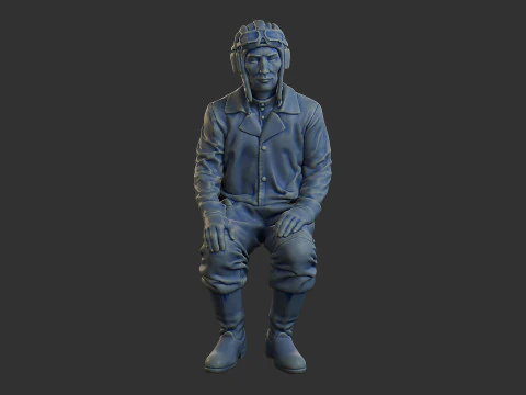 Equipaggio di carri armati sovietici russi STC WW2 1 004 Modello di stampa 3D