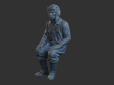 Załoga rosyjskiego czołgu STC WW2 1 004 Model do druku 3D