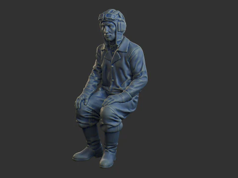 Equipaggio di carri armati sovietici russi STC WW2 1 004 Modello di stampa 3D