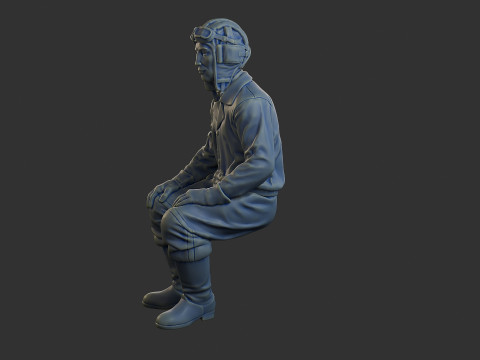 Załoga rosyjskiego czołgu STC WW2 1 004 Model do druku 3D