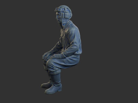 Equipaggio di carri armati sovietici russi STC WW2 1 004 Modello di stampa 3D