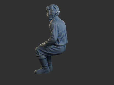 Equipaggio di carri armati sovietici russi STC WW2 1 004 Modello di stampa 3D