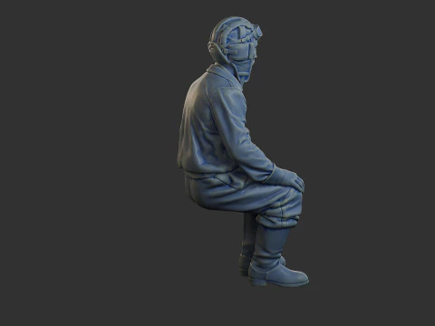 Equipaggio di carri armati sovietici russi STC WW2 1 004 Modello di stampa 3D