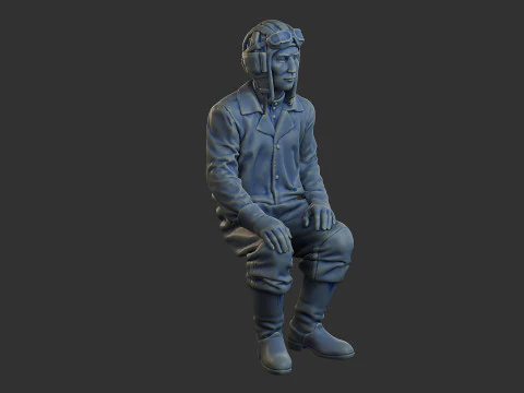 Equipaggio di carri armati sovietici russi STC WW2 1 004 Modello di stampa 3D