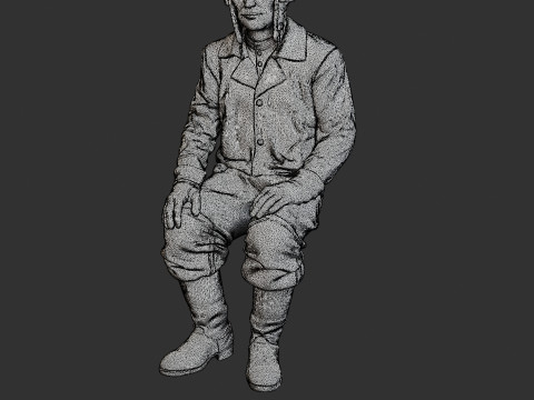 Załoga rosyjskiego czołgu STC WW2 1 004 Model do druku 3D