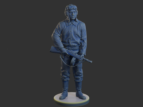 Załoga rosyjskiego czołgu STC WW2 1 003 Model do druku 3D