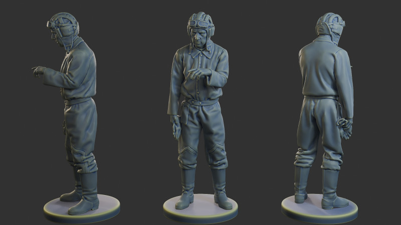 रूसी सोवियत टैंक क्रू एसटीसी WW2 1 006 3D प्रिंट मॉडल .c4d .max .obj .3ds .fbx .stl .blend