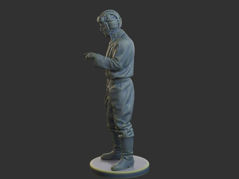 Equipaggio di carri armati sovietici russi STC WW2 1 006 Modello di stampa 3D
