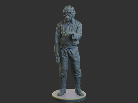 रूसी सोवियत टैंक क्रू एसटीसी WW2 1 006 3D प्रिंट मॉडल