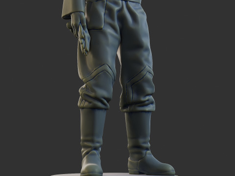 रूसी सोवियत टैंक क्रू एसटीसी WW2 1 006 3D प्रिंट मॉडल