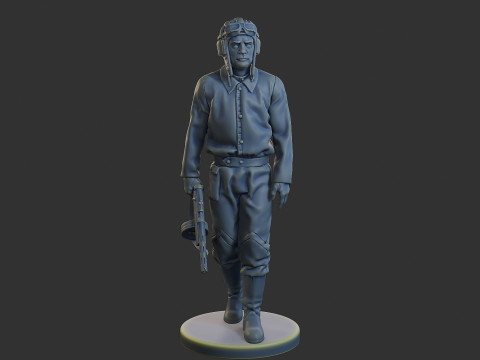 ロシア ソビエト戦車乗組員 STC WW2 1 007 3Dプリントモデル