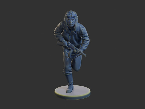 Rus Sovyet tankı Mürettebat STC WW2 1 008 3D Baskı Modeli