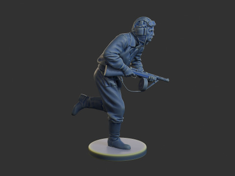 Rus Sovyet tankı Mürettebat STC WW2 1 008 3D Baskı Modeli