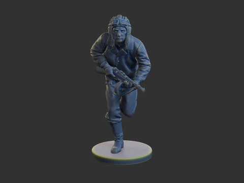 Russian Soviet tank Crew STC WW2 1 008 3D Print Model