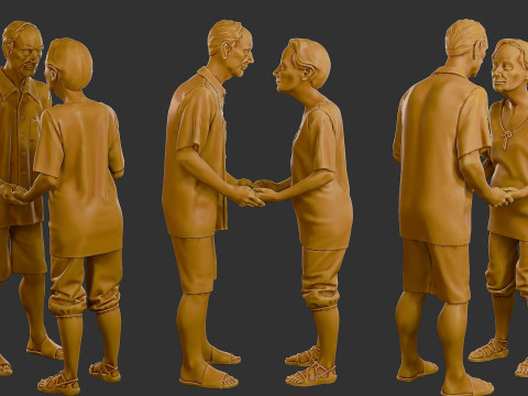 Випадкова літня пара CEC1 002 3D Принт Модель