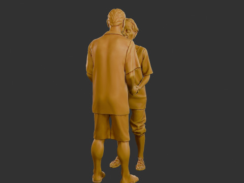 Casual elderly couple CEC1 002 3D Print Model