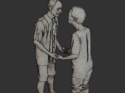 Casual elderly couple CEC1 002 3D Print Model