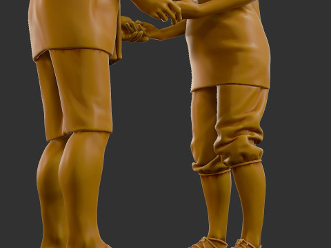 Casual elderly couple CEC1 002 3D Print Model