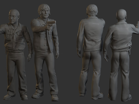 Cobra Policemen Cops 001 002 3D Print Model