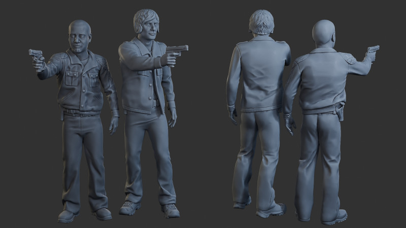Poliziotti Cobra Poliziotti 001 002 Modello di stampa 3D .c4d .max .obj .3ds .fbx .stl .blend