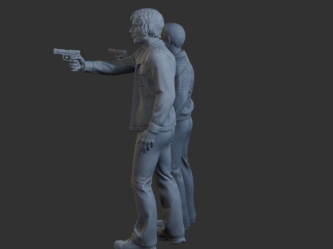 Poliziotti Cobra Poliziotti 001 002 Modello di stampa 3D