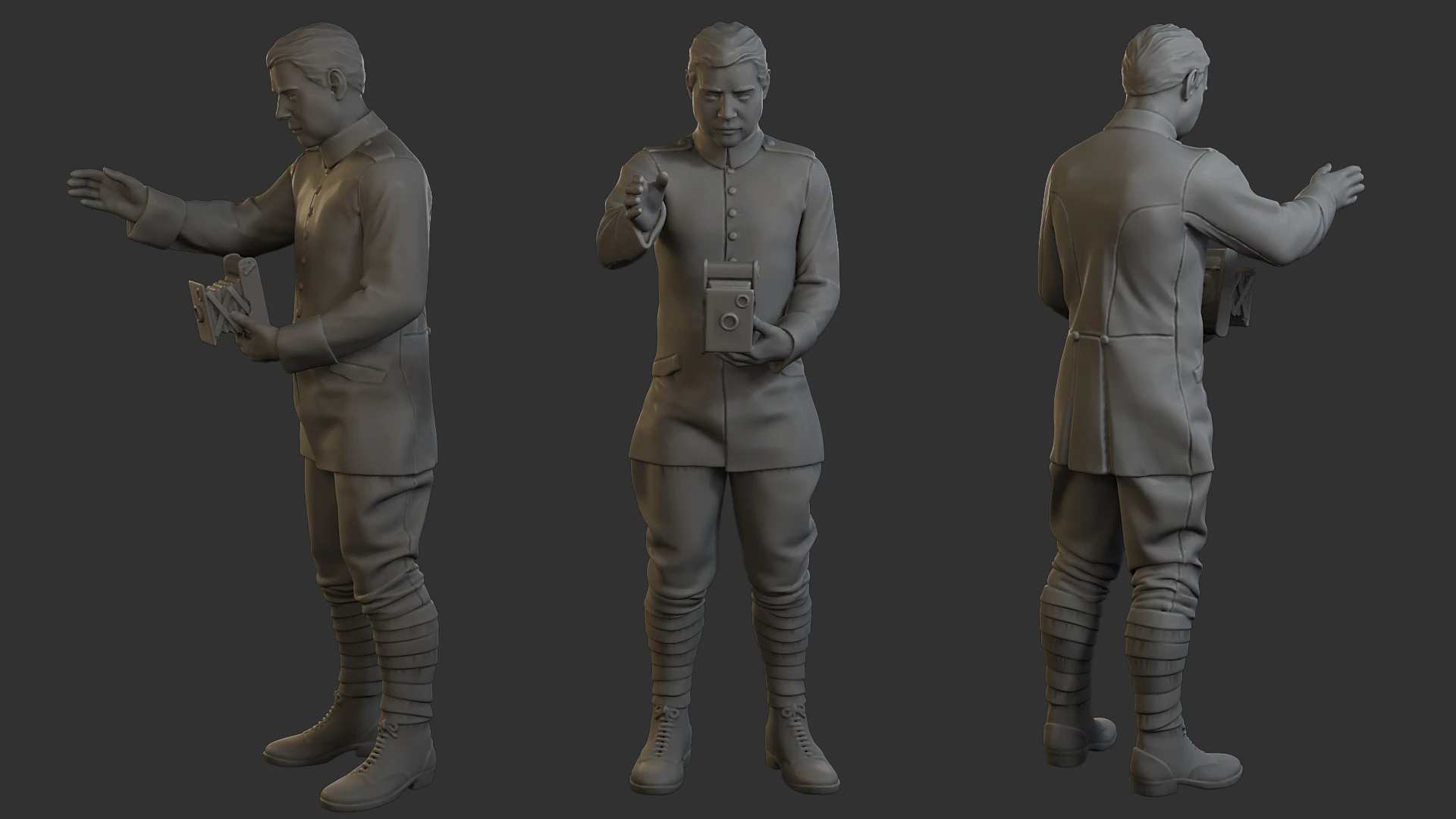 Fotografo del Barone Rosso Modello di stampa 3D .c4d .max .obj .3ds .fbx .stl .blend