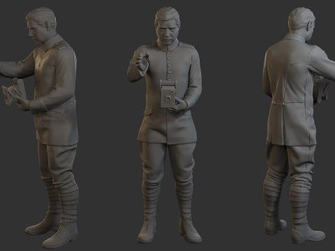 रेड बैरन फ़ोटोग्राफ़र 3D प्रिंट मॉडल