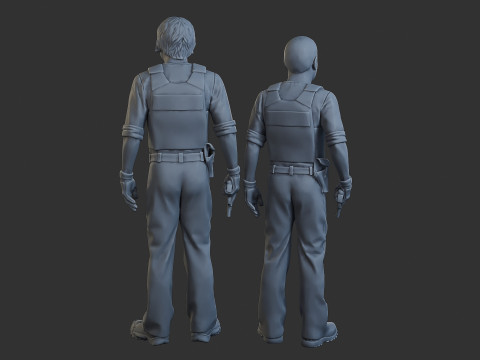 코브라 경찰 경찰 007 008 3D 프린트 모델