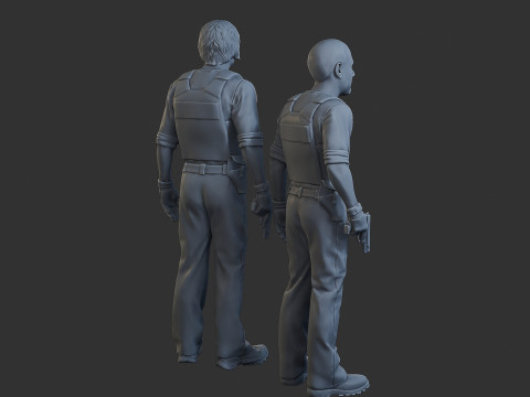 코브라 경찰 경찰 007 008 3D 프린트 모델