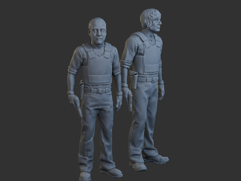 코브라 경찰 경찰 007 008 3D 프린트 모델