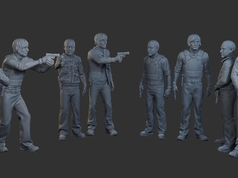 Pakiet policjantów i policjantów Cobry 1 Model do druku 3D