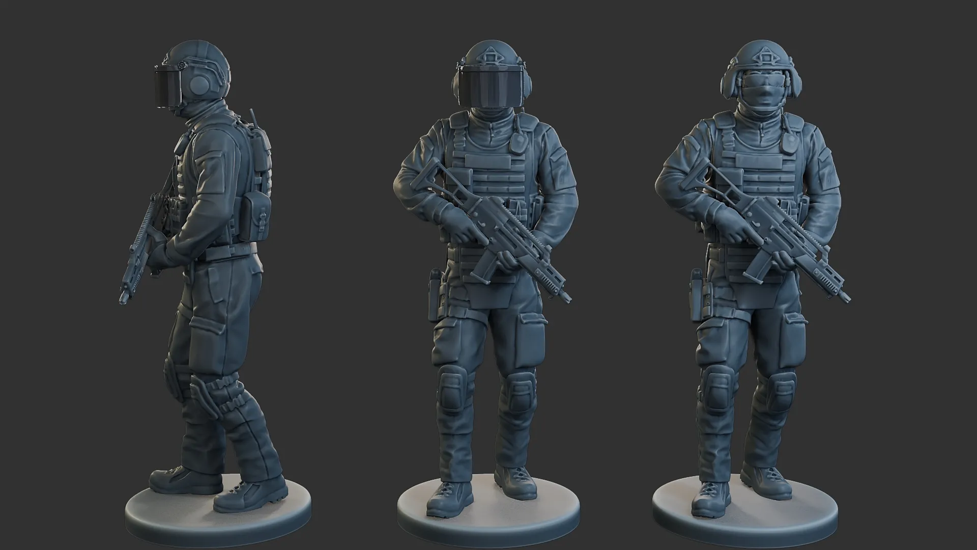Tactical Gear GSG 9 TG1 001 3D Print Model .c4d .max .obj .3ds .fbx .stl .blend 