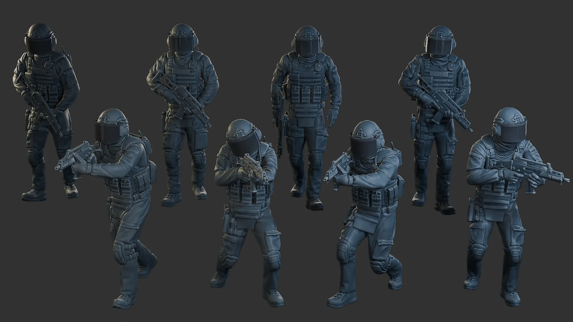 Tactical Gear GSG 9 TG1 Pack 1 3D Print Model .c4d .max .obj .3ds .fbx .stl .blend 